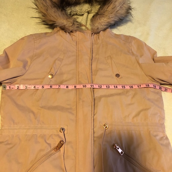 Atmosphere light pink cargo winter coat size 6 - Picture 6 of 8